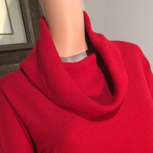 Coldwater creek red turtleneck sweater - Picture 2 of 6